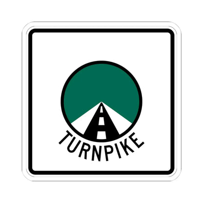 Oklahoma Turnpike template (Oklahoma) (Road Sign) STICKER Vinyl Kiss-Cut Decal 4 Inch White - The Sticker Space