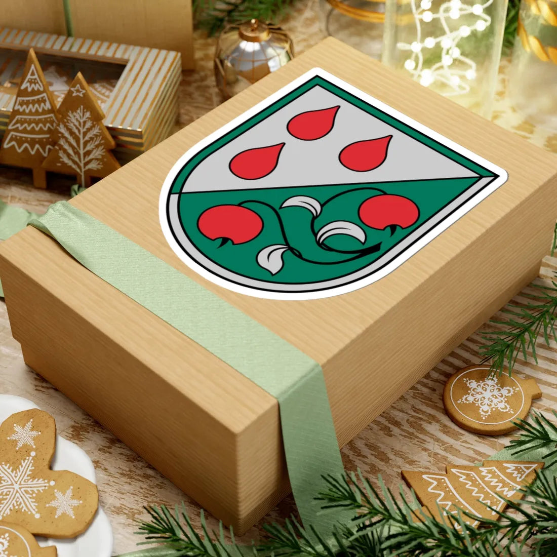 Olaines novads COA (Latvia) (Coat of Arms) STICKER Vinyl Kiss-Cut Decal - The Sticker Space