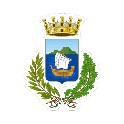 Olbia-Stemma 2 (Italy) (Coat of Arms) STICKER Vinyl Kiss-Cut Decal 3 Inch White - The Sticker Space