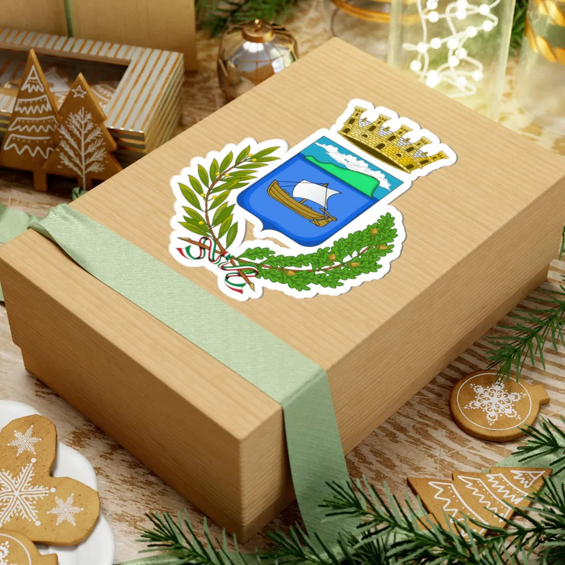 Olbia-Stemma (Italy) (Coat of Arms) STICKER Vinyl Kiss-Cut Decal - The Sticker Space