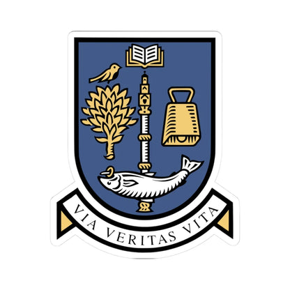 Old arms of University of Glasgow (Scotland) (Coat of Arms) STICKER Vinyl Kiss-Cut Decal 3 Inch White - The Sticker Space