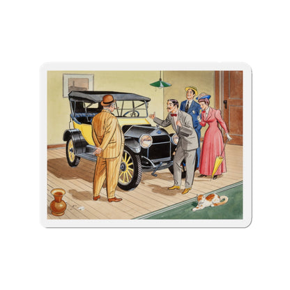 Old Chevy Touring Car (Magazine Illustration) Refrigerator Magnet-3" x 3"-The Sticker Space