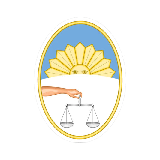 Old Coat of Arms of Eastern Province (Argentina) (Coat of Arms) STICKER Vinyl Kiss-Cut Decal 2 Inch White - The Sticker Space