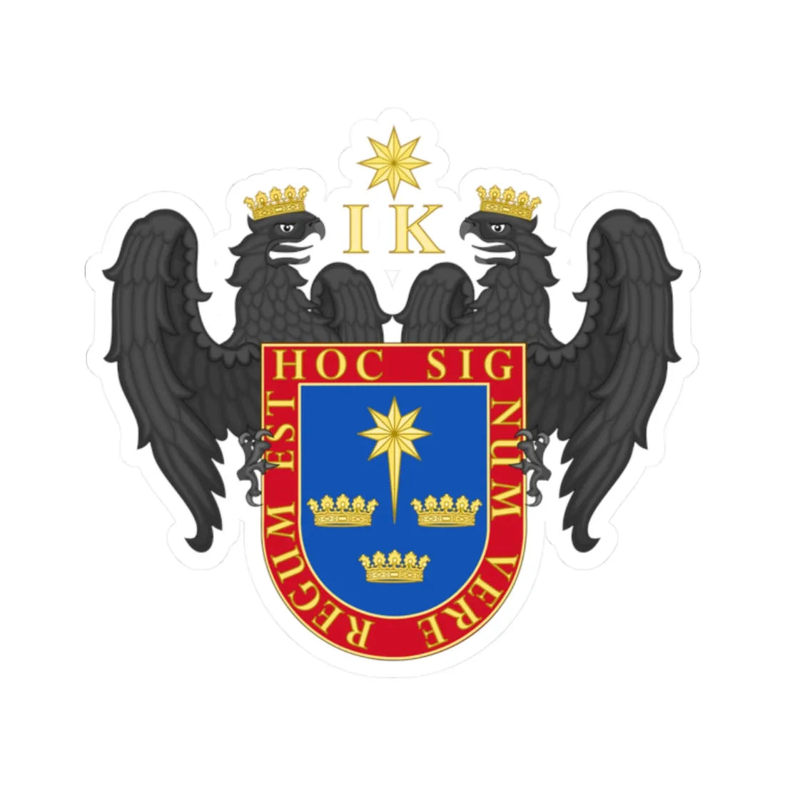 Old Coat of arms of Lima (Peru) (Coat of Arms) STICKER Vinyl Kiss-Cut Decal 2 Inch White - The Sticker Space