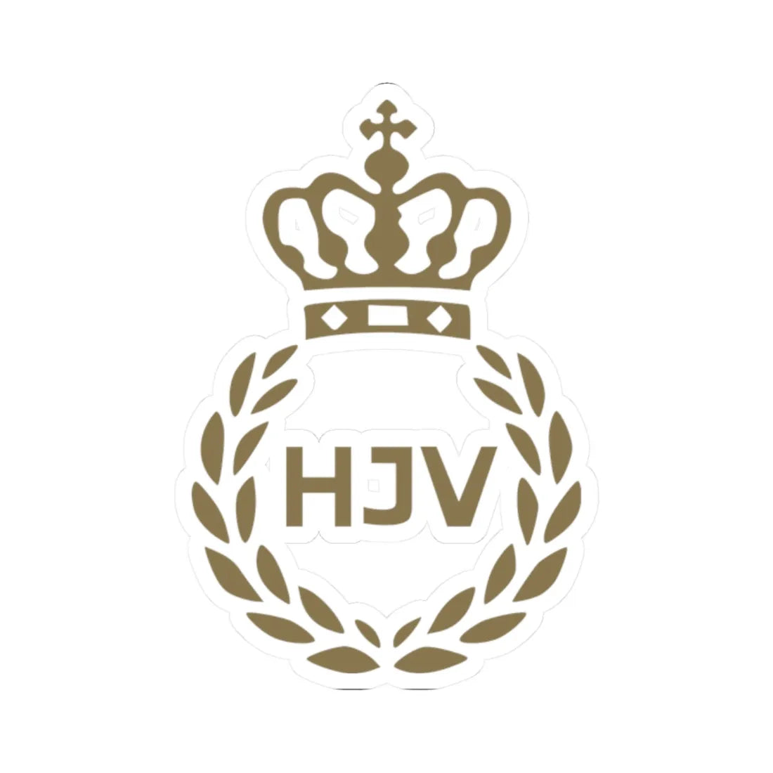 Old Danish Home Guard logo (Denmark) (Coat of Arms) STICKER Vinyl Kiss-Cut Decal 2 Inch White - The Sticker Space