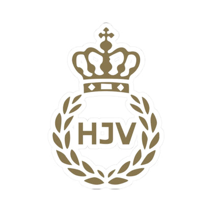 Old Danish Home Guard logo (Denmark) (Coat of Arms) STICKER Vinyl Kiss-Cut Decal 2 Inch White - The Sticker Space