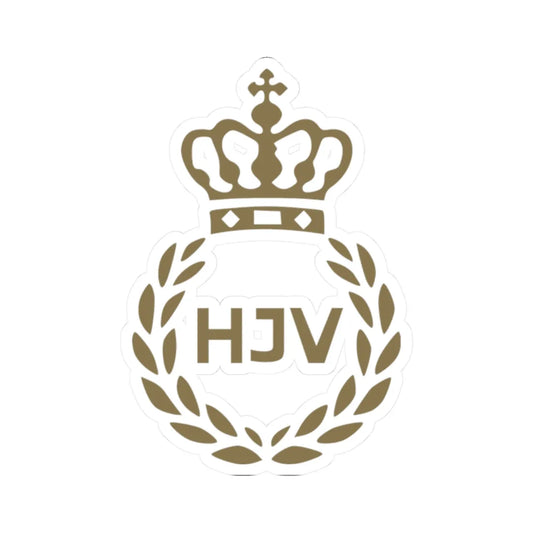 Old Danish Home Guard logo (Denmark) (Coat of Arms) STICKER Vinyl Kiss-Cut Decal 2 Inch White - The Sticker Space