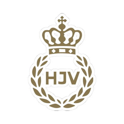 Old Danish Home Guard logo (Denmark) (Coat of Arms) STICKER Vinyl Kiss-Cut Decal 3 Inch White - The Sticker Space