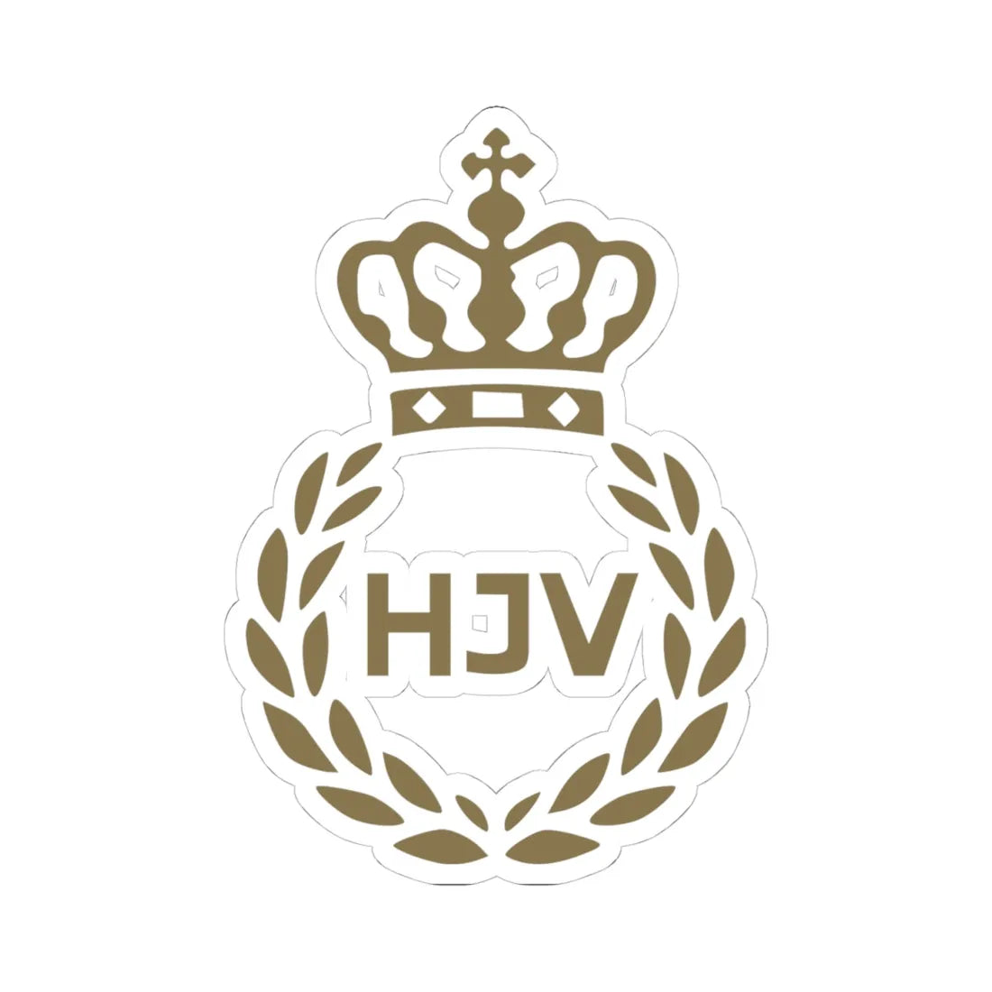 Old Danish Home Guard logo (Denmark) (Coat of Arms) STICKER Vinyl Kiss-Cut Decal 4 Inch White - The Sticker Space