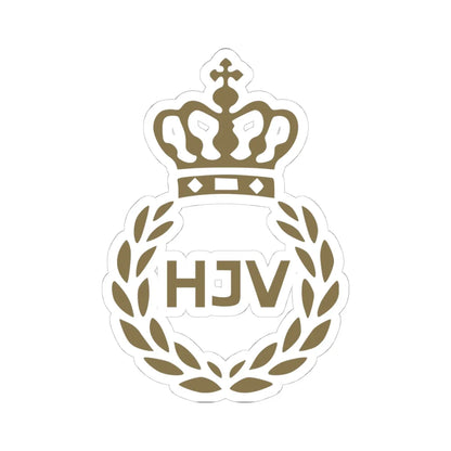 Old Danish Home Guard logo (Denmark) (Coat of Arms) STICKER Vinyl Kiss-Cut Decal 4 Inch White - The Sticker Space