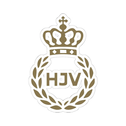 Old Danish Home Guard logo (Denmark) (Coat of Arms) STICKER Vinyl Kiss-Cut Decal 6 Inch White - The Sticker Space