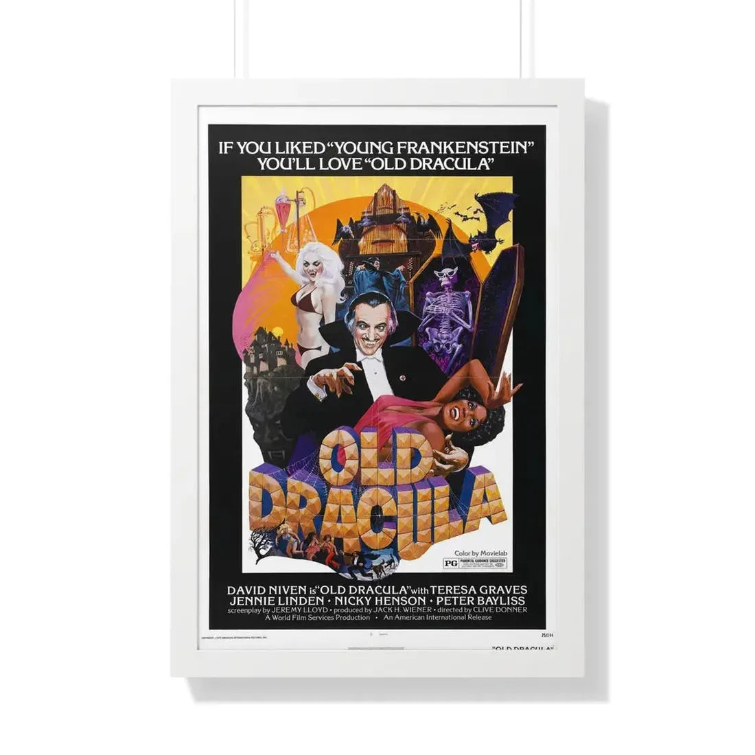OLD DRACULA 1974 - Framed Movie Poster - The Sticker Space
