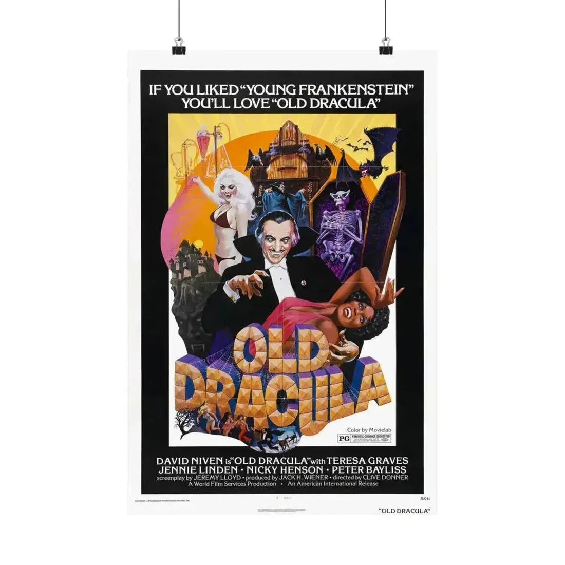 OLD DRACULA 1974 - Paper Movie Poster 16″ x 24″ Matte - The Sticker Space