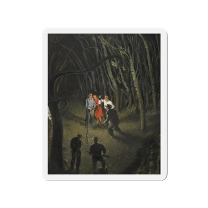 Old Feuds Never Die, Saturday Evening Post illustration (Magazine Illustration) Refrigerator Magnet 2 Inch - The Sticker Space