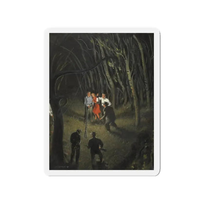 Old Feuds Never Die, Saturday Evening Post illustration (Magazine Illustration) Refrigerator Magnet 3 Inch - The Sticker Space