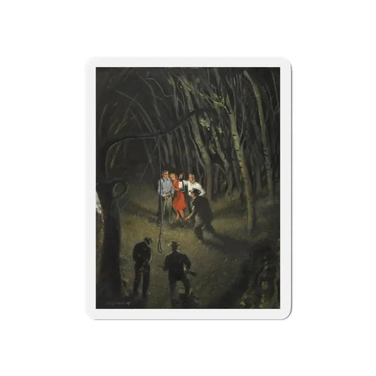 Old Feuds Never Die, Saturday Evening Post illustration (Magazine Illustration) Refrigerator Magnet 6 Inch - The Sticker Space