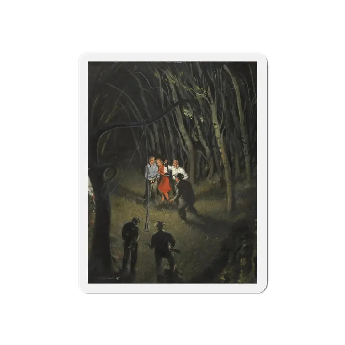 Old Feuds Never Die, Saturday Evening Post illustration (Magazine Illustration) Refrigerator Magnet - The Sticker Space