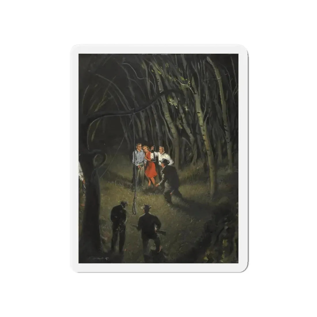 Old Feuds Never Die, Saturday Evening Post illustration (Magazine Illustration) Refrigerator Magnet - The Sticker Space