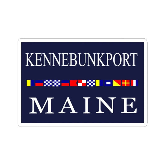 Old Flag of Kennebunkport Maine (United States) STICKER Vinyl Kiss-Cut Decal 2 Inch White - The Sticker Space