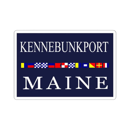 Old Flag of Kennebunkport Maine (United States) STICKER Vinyl Kiss-Cut Decal 3 Inch White - The Sticker Space