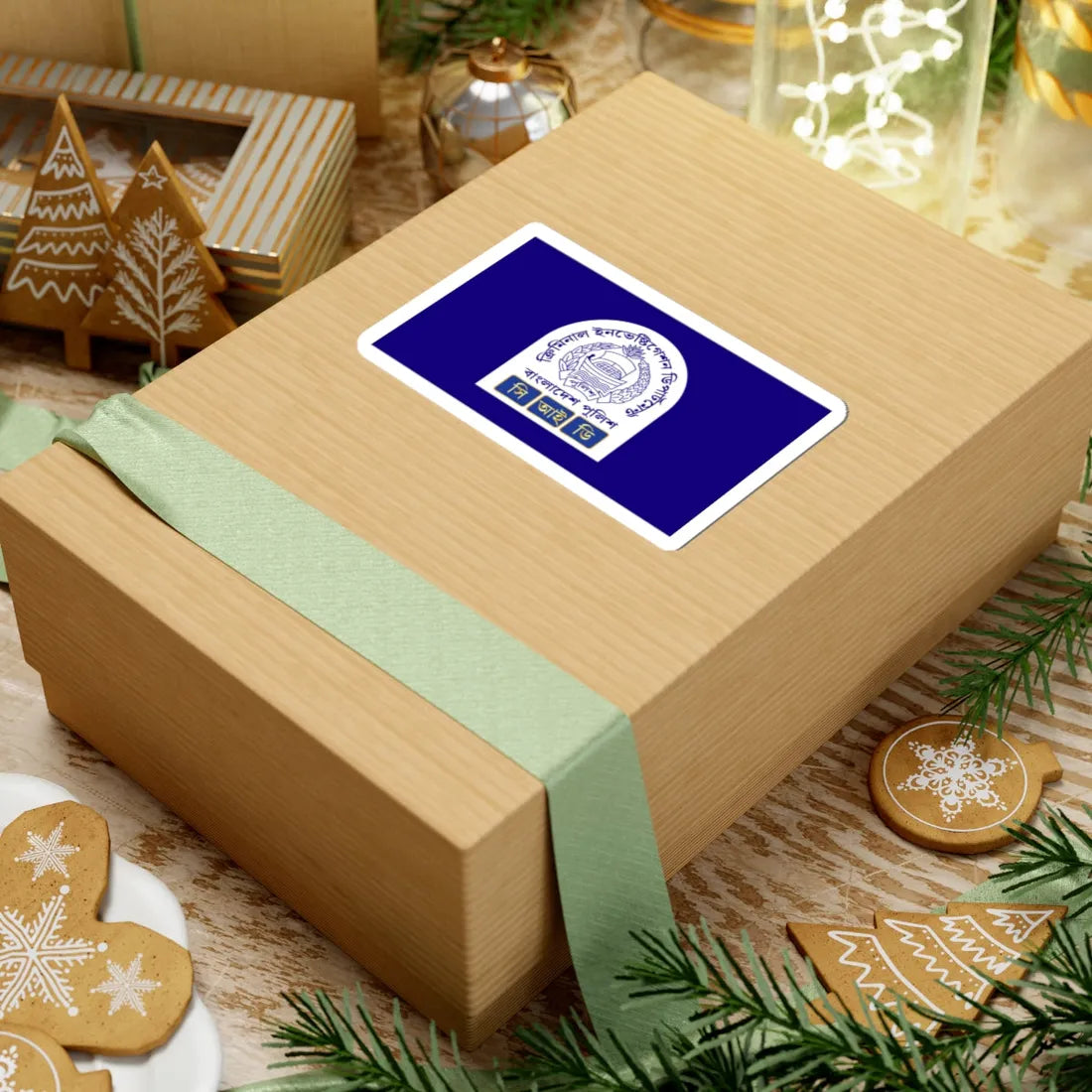 Old Flag of the Criminal Investigation Department Bangladesh (Bangladesh) (Coat of Arms) STICKER Vinyl Kiss-Cut Decal - The Sticker Space