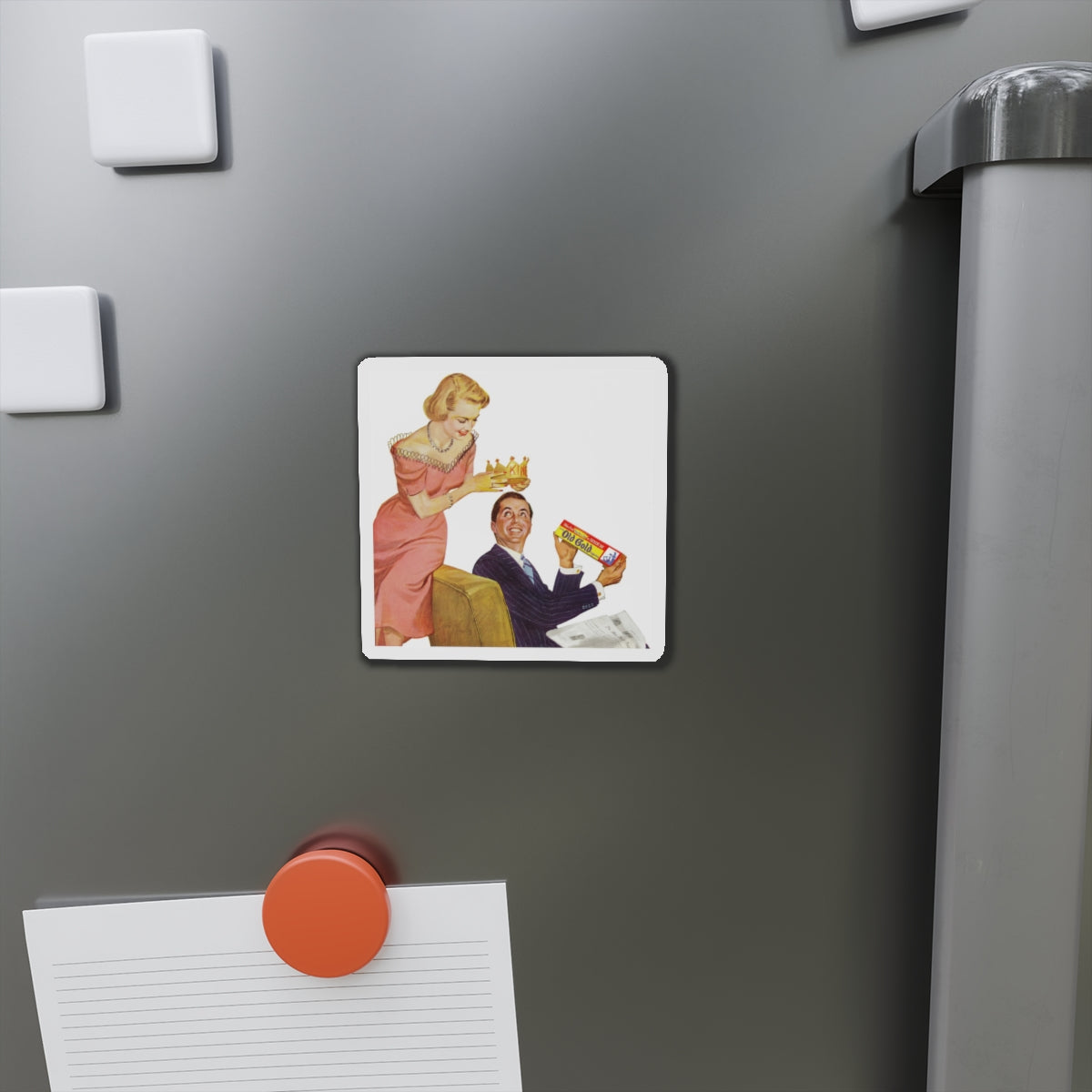 Old Gold cigarette ad, Woman's Day, June 1952 (Magazine Illustration) Refrigerator Magnet-The Sticker Space