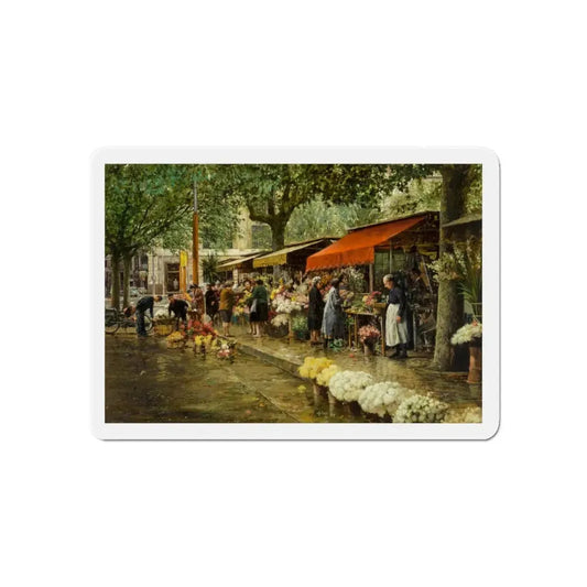 Old Lady in Black - Valencia, 1969 (Magazine Illustration) Refrigerator Magnet 6 Inch - The Sticker Space