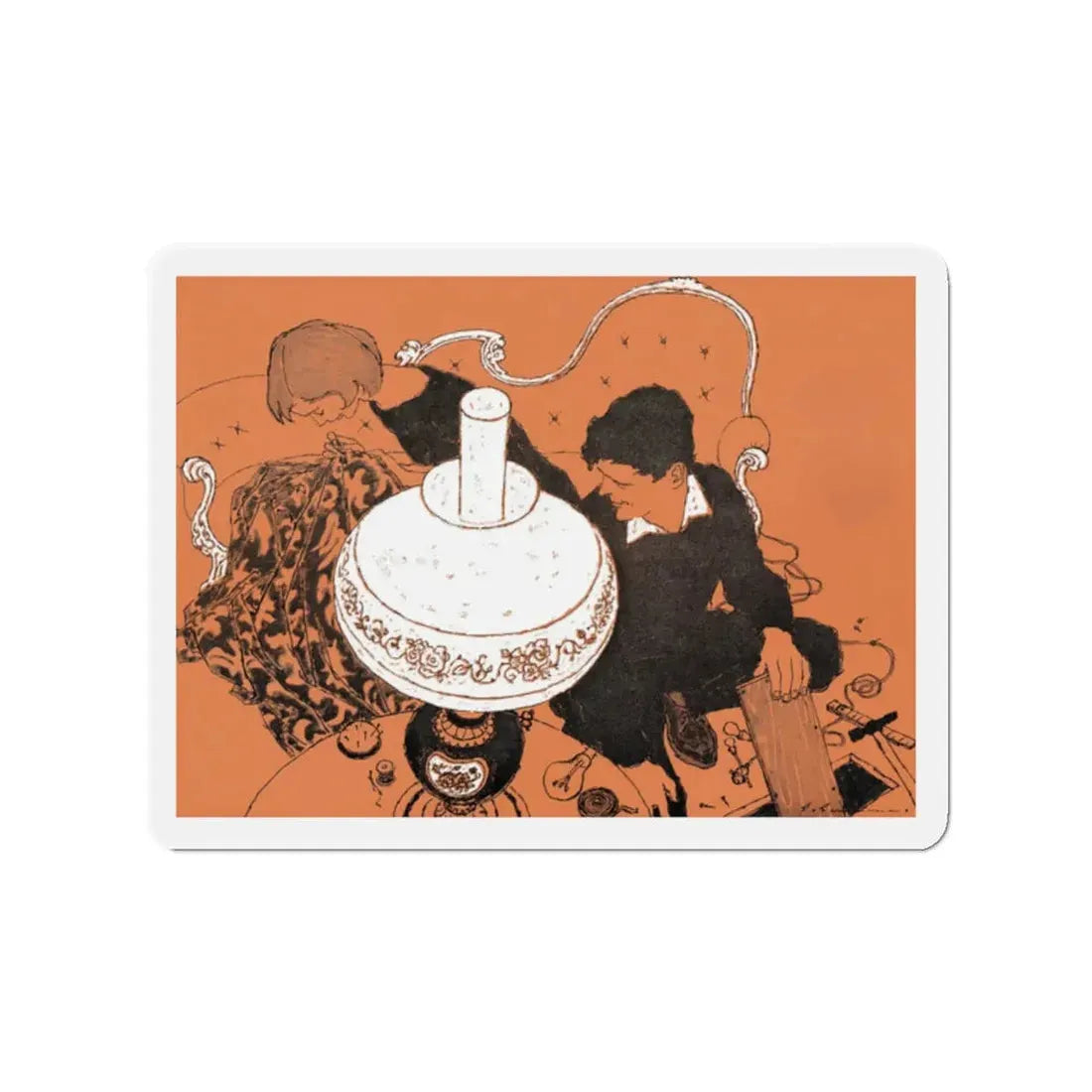 Old Lamps For New by Dorothy Eden, Good Housekeeping magazine, 1961 (Magazine Illustration) Refrigerator Magnet - The Sticker Space