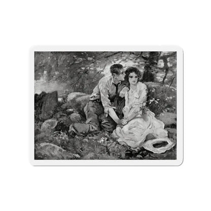 Old Maid Caroline, McCall's magazine, July 1922 (Magazine Illustration) Refrigerator Magnet 3 Inch - The Sticker Space