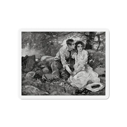 Old Maid Caroline, McCall's magazine, July 1922 (Magazine Illustration) Refrigerator Magnet 4 Inch - The Sticker Space