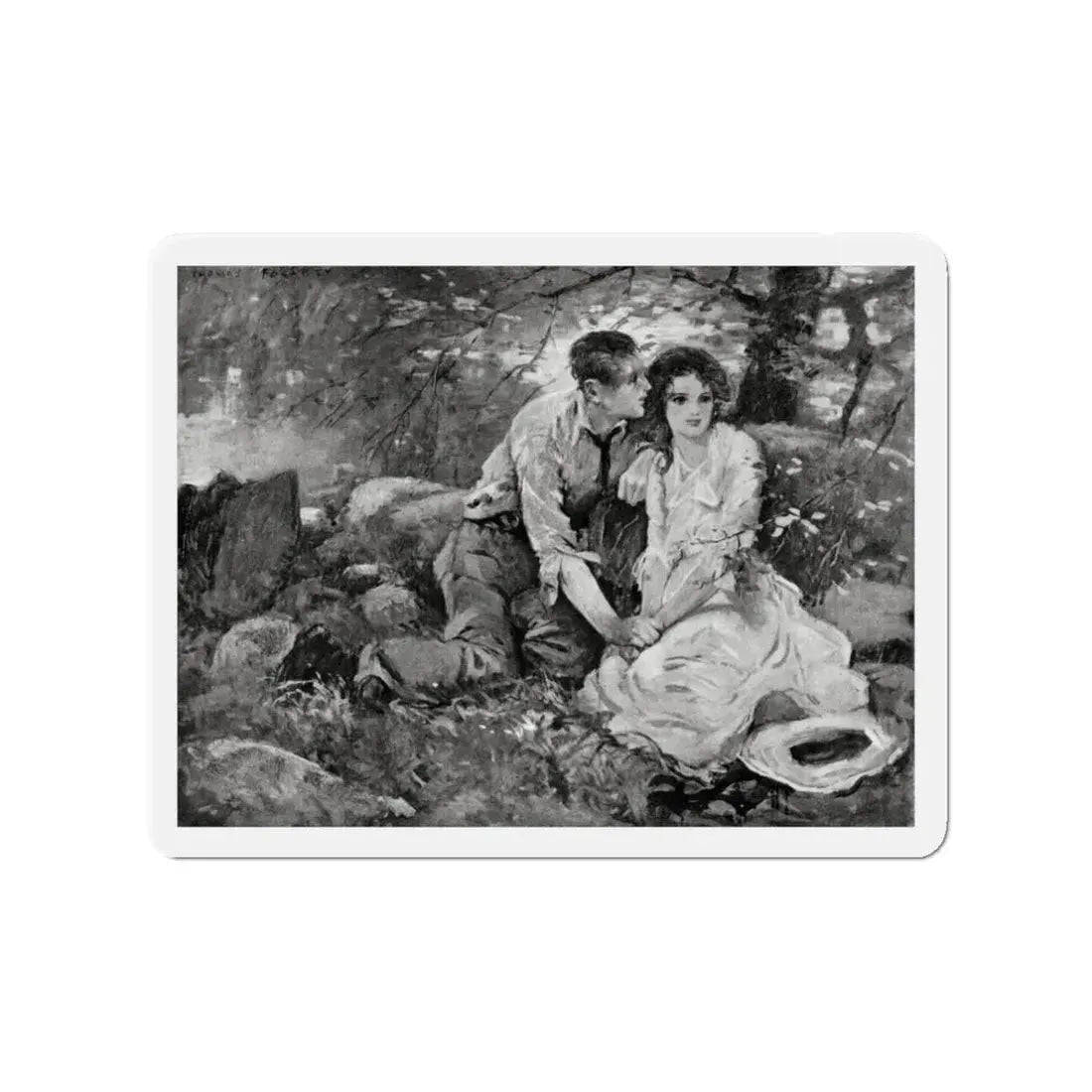 Old Maid Caroline, McCall's magazine, July 1922 (Magazine Illustration) Refrigerator Magnet - The Sticker Space