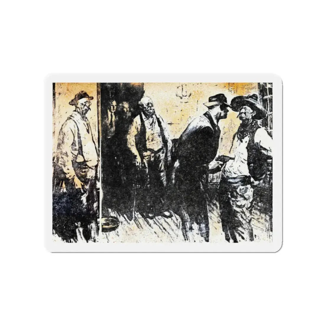 Old Man Owlhoot (1), Blue Book Magazine, April 1948 (Magazine Illustration) Refrigerator Magnet 2 Inch - The Sticker Space