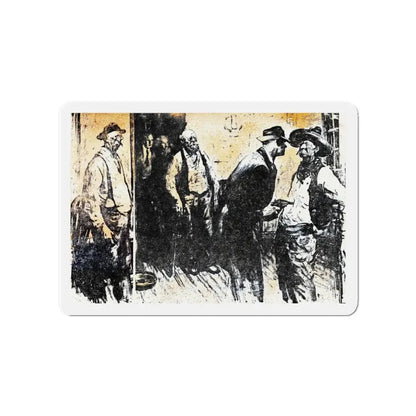 Old Man Owlhoot (1), Blue Book Magazine, April 1948 (Magazine Illustration) Refrigerator Magnet 4 Inch - The Sticker Space