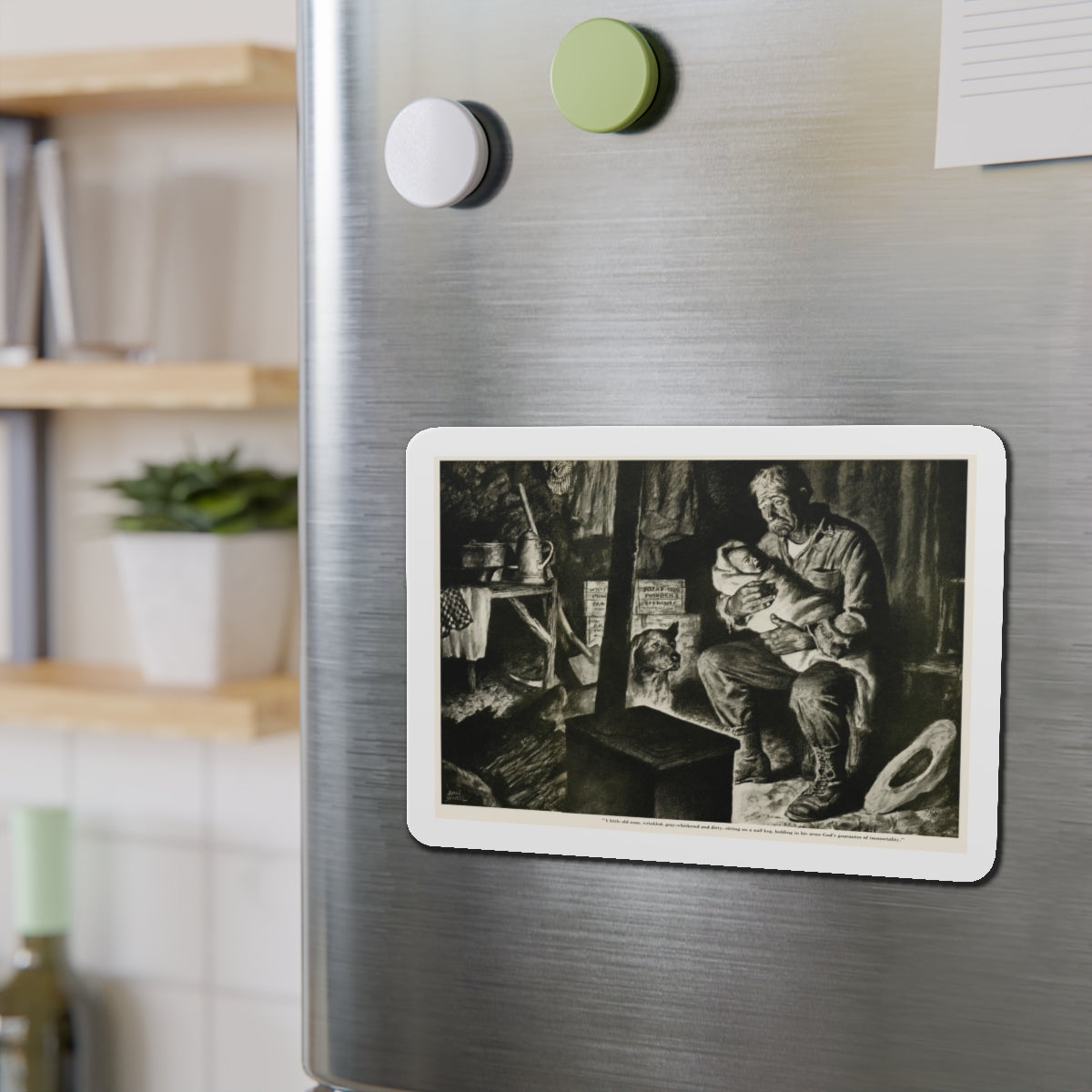 Old Matt, 1949 (Magazine Illustration) Refrigerator Magnet-The Sticker Space