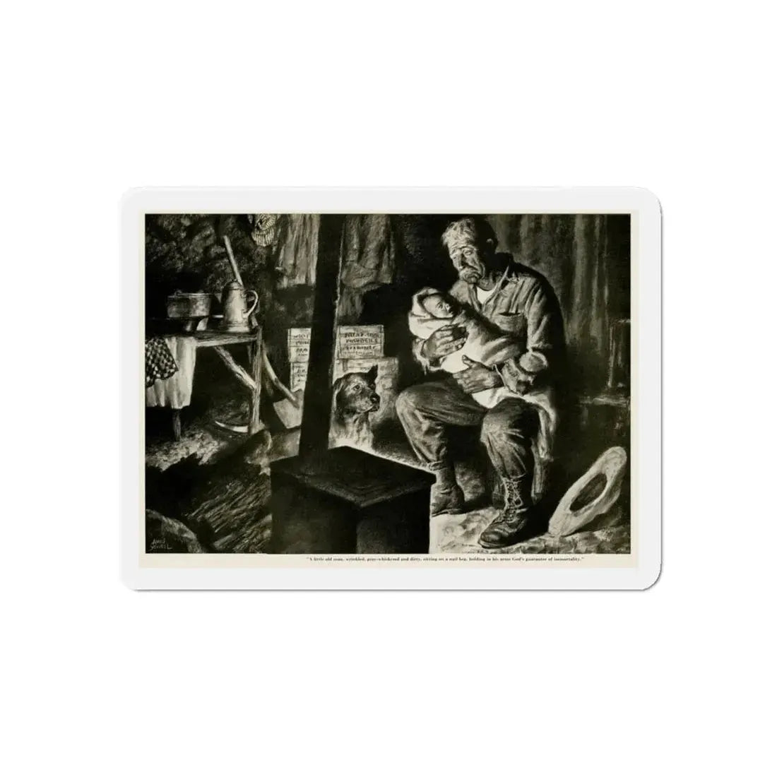 Old Matt, 1949 (Magazine Illustration) Refrigerator Magnet - The Sticker Space