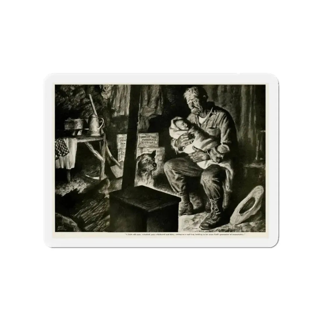 Old Matt, 1949 (Magazine Illustration) Refrigerator Magnet - The Sticker Space