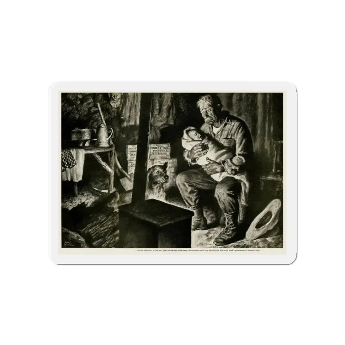 Old Matt, 1949 (Magazine Illustration) Refrigerator Magnet - The Sticker Space