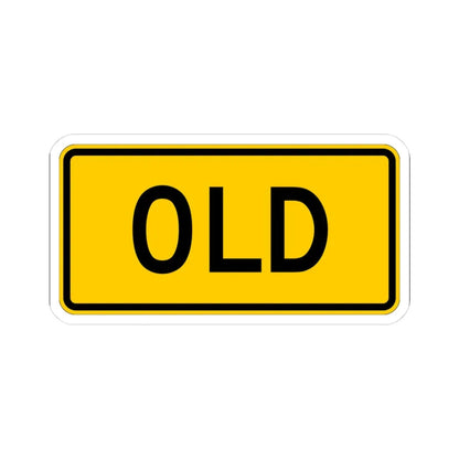 Old plate Wyoming (Wyoming) (Road Sign) STICKER Vinyl Kiss-Cut Decal 3 Inch White - The Sticker Space