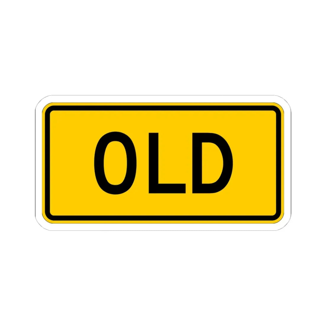 Old plate Wyoming (Wyoming) (Road Sign) STICKER Vinyl Kiss-Cut Decal 4 Inch White - The Sticker Space