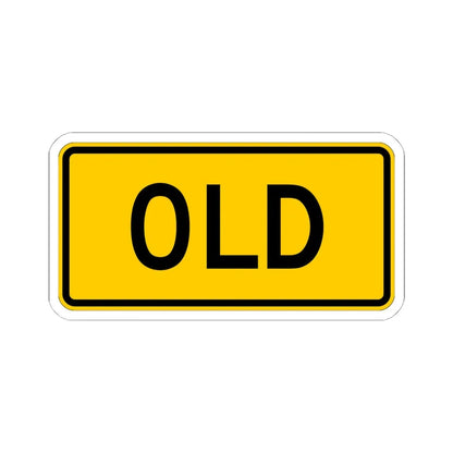 Old plate Wyoming (Wyoming) (Road Sign) STICKER Vinyl Kiss-Cut Decal 6 Inch White - The Sticker Space