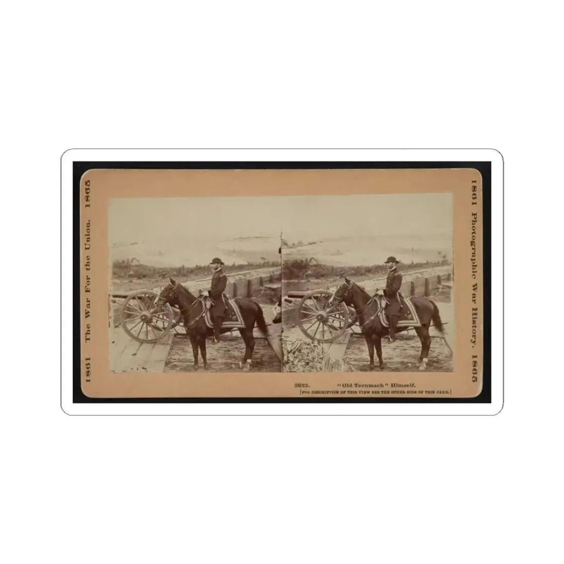 Old Tecumseh  Himself (U.S. Civil War) STICKER Vinyl Kiss-Cut Decal 3 Inch White - The Sticker Space