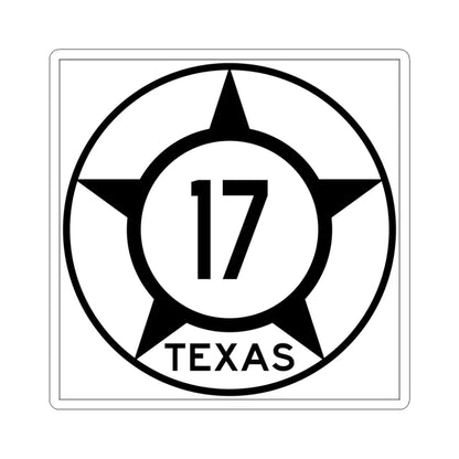 Old Texas 17 (Texas) (Road Sign) STICKER Vinyl Kiss-Cut Decal 4 Inch White - The Sticker Space