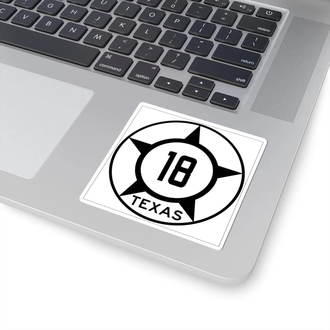 Old Texas 18 (Texas) (Road Sign) STICKER Vinyl Kiss-Cut Decal - The Sticker Space