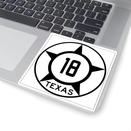 Old Texas 18 (Texas) (Road Sign) STICKER Vinyl Kiss-Cut Decal - The Sticker Space