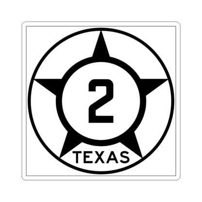 Old Texas 2 (Texas) (Road Sign) STICKER Vinyl Kiss-Cut Decal 2 Inch White - The Sticker Space
