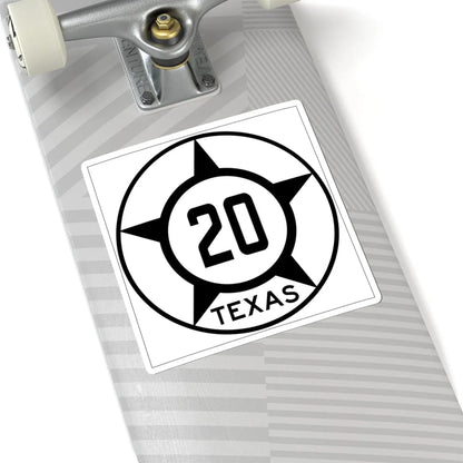 Old Texas 20 (Texas) (Road Sign) STICKER Vinyl Kiss-Cut Decal - The Sticker Space