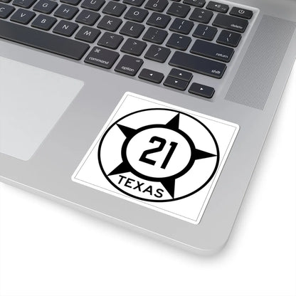 Old Texas 21 (Texas) (Road Sign) STICKER Vinyl Kiss-Cut Decal - The Sticker Space