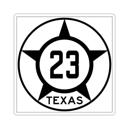 Old Texas 23 (Texas) (Road Sign) STICKER Vinyl Kiss-Cut Decal 3 Inch White - The Sticker Space