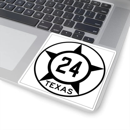 Old Texas 24 (Texas) (Road Sign) STICKER Vinyl Kiss-Cut Decal - The Sticker Space
