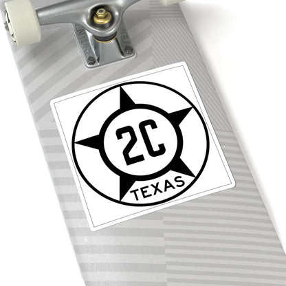 Old Texas 2C (Texas) (Road Sign) STICKER Vinyl Kiss-Cut Decal - The Sticker Space